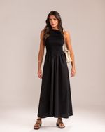 Vestido Midi Charlotte Lastex Preto