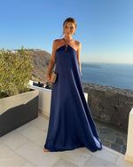 Vestido Longo Zoe Azul