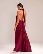 Vestido Longo Paola Burgundy