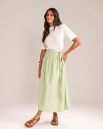 Saia Midi Ada Verde Matcha
