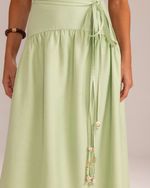 Saia Midi Ada Verde Matcha