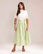 Saia Midi Ada Verde Matcha