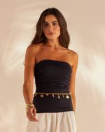Blusa Sem Alças Mônica Preto