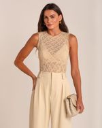 Blusa Renda Selena Areia