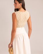 Blusa Renda Selena Areia
