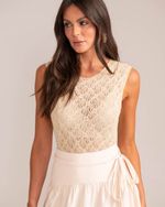 Blusa Renda Selena Areia
