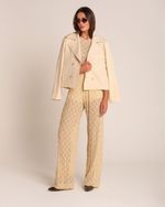 Calça Renda Selena Areia