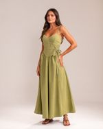 Vestido Midi Sarja Emilia Verde