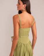 Vestido Midi Sarja Emilia Verde