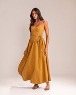 Vestido Midi Sarja Emilia Âmbar