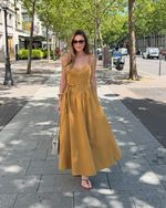 Vestido Midi Sarja Emilia Âmbar