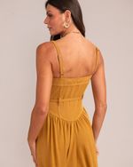 Vestido Midi Sarja Emilia Âmbar