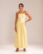 Vestido Midi Isa Amarelo