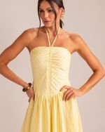 Vestido Midi Isa Amarelo