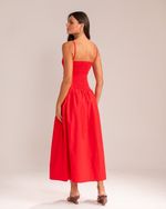 Vestido Midi Valentina Vermelho