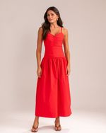 Vestido Midi Valentina Vermelho