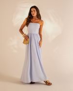 Vestido Midi Laura Vichy Azul