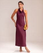 Vestido Midi Liz  Burgundy