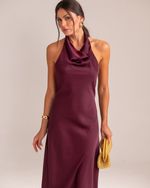Vestido Midi Liz  Burgundy