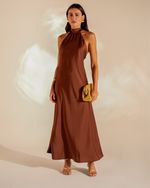 Vestido Midi Lilly Marrom