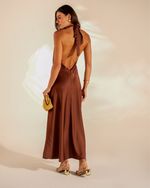 Vestido Midi Lilly Marrom