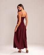 Vestido Midi Pamela Vinho