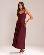 Vestido Midi Pamela Vinho