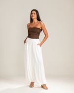 Blusa Sem Alças Mônica Marrom