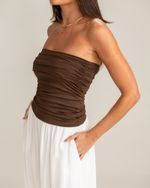 Blusa Sem Alças Mônica Marrom
