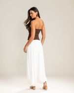 Blusa Sem Alças Mônica Marrom