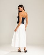 Saia Midi Evasê Off-White