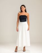 Saia Midi Evasê Off-White