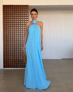 Vestido Longo Sofia Azul Claro