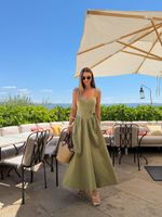 Vestido Midi Sarja Emilia Verde