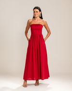 Vestido Midi Laura Vermelho