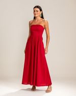 Vestido Midi Laura Vermelho
