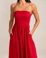 Vestido Midi Laura Vermelho