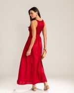 Vestido Midi Charlotte Lastex Vermelho