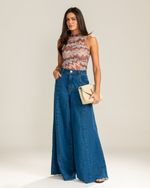 Calça Pantalona Jeans Cleo