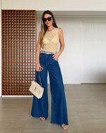 Calça Pantalona Jeans Cleo