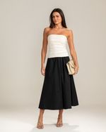 Blusa Sem Alças Mônica Off-White