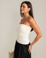 Blusa Sem Alças Mônica Off-White