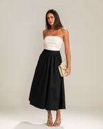 Blusa Sem Alças Mônica Off-White