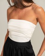 Blusa Sem Alças Mônica Off-White