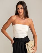 Blusa Sem Alças Mônica Off-White