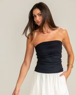 Blusa Sem Alças Mônica Preto