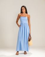 Vestido Midi Laura Azul Claro 