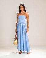 Vestido Midi Laura Azul Claro 