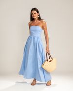 Vestido Midi Laura Azul Claro 