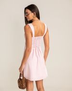 Vestido Curto Linho Guta Rosa